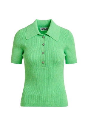 Essentiel Antwerp ribbed polo top - Green
