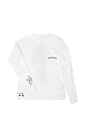 Chrome Hearts Cemetery Cross long-sleeve T-shirt - White