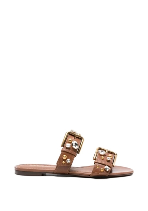 Dolce & Gabbana embellished strap sandals - Brown