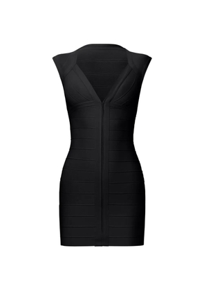 Herve Leger zip sleeveless dress - Black