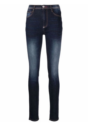 Philipp Plein Iconic high-waisted jeggins - Blue