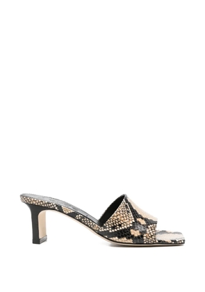 Aeyde Jessie snakeskin-print sandals - Neutrals