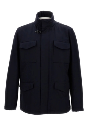 Fay hook-fastening flap-pocket jacket - Blue
