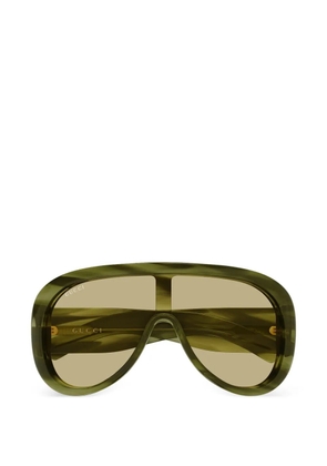Gucci Eyewear oversized pilot sunglasses - Green