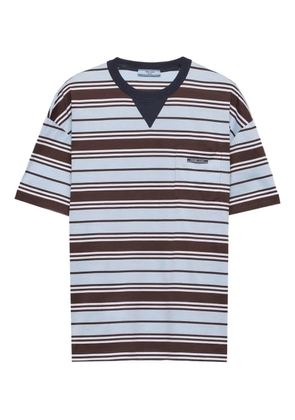 Prada striped cotton T-shirt - Brown