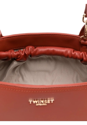 TWINSET logo-plaque tote bag - Brown
