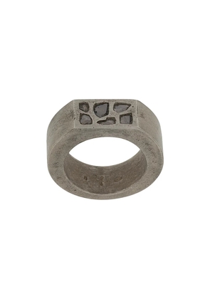 Parts of Four Crescent Plane ring - Silver