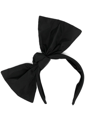 RED(V) bow detail hairband - Black