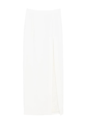 Alessandra Rich split-front midi skirt - White