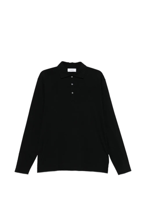Lardini long-sleeve polo shirt - Black