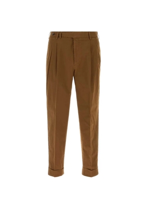 PT Torino cuffed tapered trousers - Brown