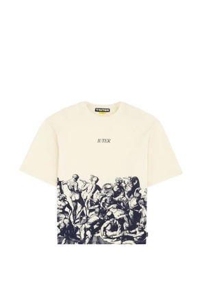 IUTER Battle reverse stitch T-shirt - Neutrals