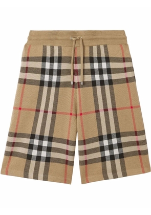 Burberry check-print shorts - Neutrals