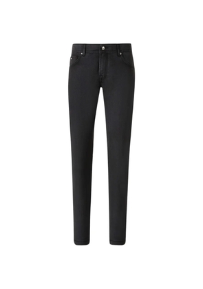 Marco Pescarolo logo-patch jeans - Black