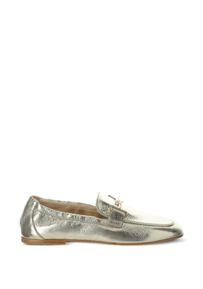 Tod's metallic leather loafers - Gold