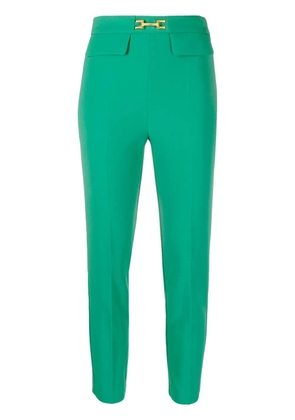 Elisabetta Franchi high-waisted cropped trousers - Green