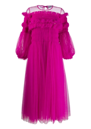 Molly Goddard tulle ruffled midi dress - Pink