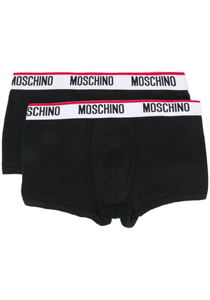 Moschino waistband logo boxers bi-pack - Black