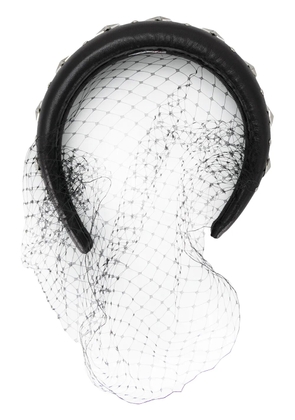 RED(V) mesh veil headband - Black