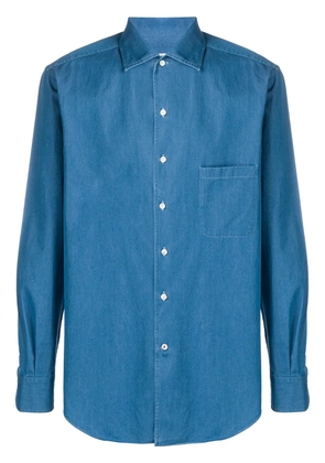 Loro Piana chest pocket chambray shirt - Blue