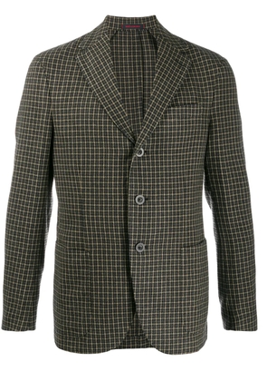 The Gigi single-breasted checked blazer - Green