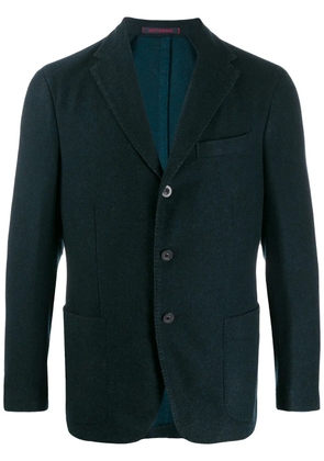 The Gigi single-breasted textured blazer - Blue