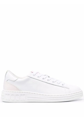 MSGM debossed-logo low-top trainers - White