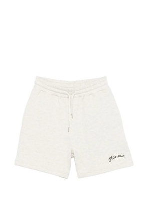 FLÂNEUR drawstring embroidered shorts - Neutrals
