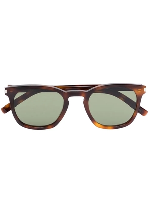 Saint Laurent Eyewear square-frame tortoiseshell sunglasses - Brown