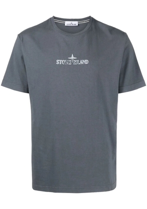 Stone Island logo-print cotton T-shirt - Grey