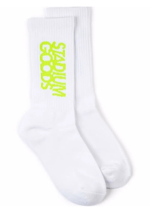 STADIUM GOODS® logo 'Glow In The Dark' crew socks - White