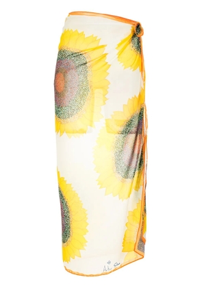 Amir Slama printed beach skirt - Yellow