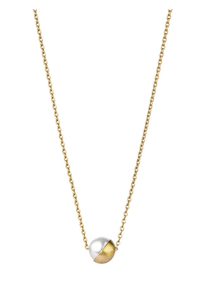 Shihara Half Pearl Necklace 45° - Metallic