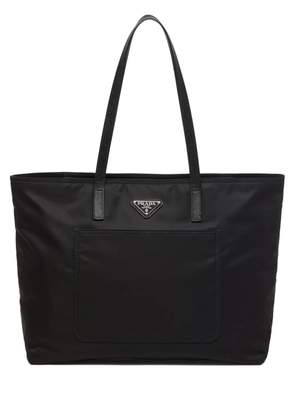 Prada Re-Nylon embroidered tote bag - Black
