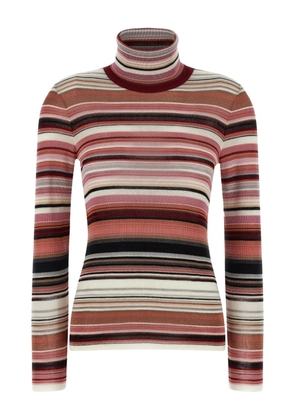 Missoni striped-turtleneck sweater - Pink