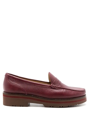 Sarah Chofakian Verona platform loafers - Red
