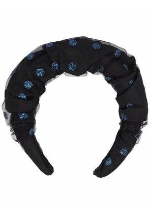 RED(V) tulle-trim padded headband - Black