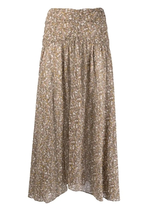 MARANT ÉTOILE graphic-print skirt - Green