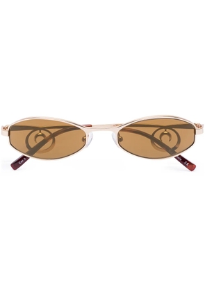 Marine Serre x Vuarnet Swirl oval-frame sunglasses - Brown