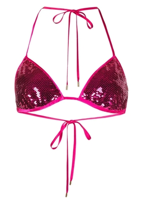 TOM FORD sequin-embellished halterneck bralette - Pink