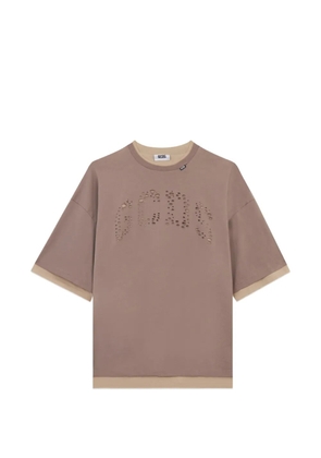 GCDS logo-detail T-shirt - Brown