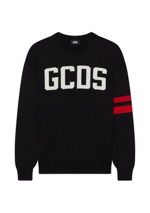 GCDS logo-detail sweater - Black