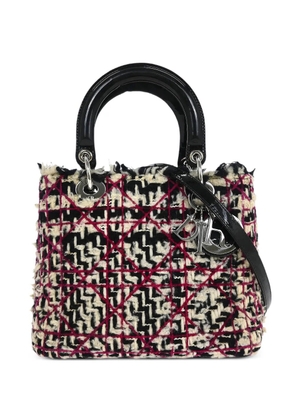 Christian Dior Pre-Owned 2011 tweed cannage handbag - Black