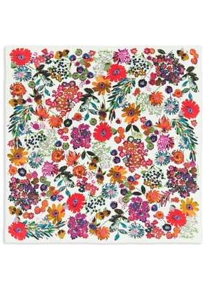 Bimba y Lola floral-print scarf - White