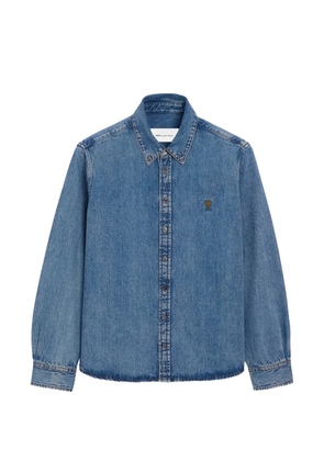 AMI Paris Ami De Coeur buttned cotton shirt - Blue