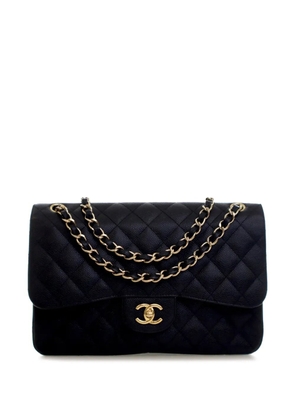 CHANEL Pre-Owned 2013-2014 Jumbo Classic Caviar Double Flap shoulder bag - Black