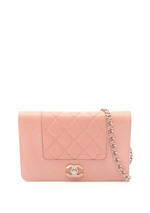 CHANEL Pre-Owned 2018-2019 CC Quilted Lambskin Wallet on Chain crossbody bag - Pink