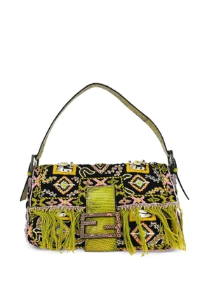 Fendi Pre-Owned 2000 beaded baguette handbag - Black