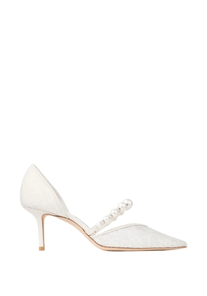 Jimmy Choo Aurelie pearl-embellished pumps - White