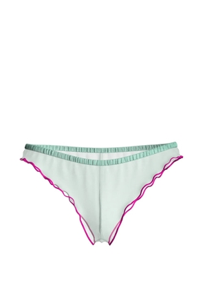Maison Close Panorama ruffled tanga - Green
